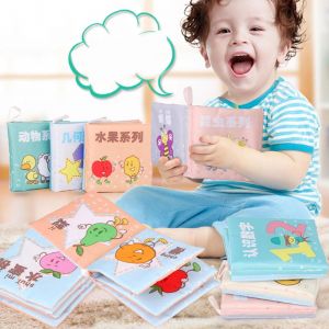 6pcs Livre En Tissu Doux Lavable Tissu Enfant Apprendre D&eacute;velopper Puzzle Cognitif Livre Pour B&eacute;b&eacute; - Neuf