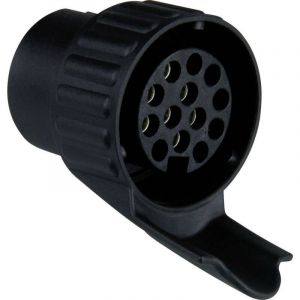 010212 Adaptateur Pour Remorque [prise Femelle 7 P&ocirc;les - Prise M&acirc;le 13 P&ocirc;les] Plastique - Iwh - Neuf