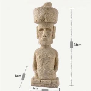 Comme image - Vilead-Statue de l'île de Pâques Moai Pukao, FigAuckland, Accessoires de décoration pour la maison et le bureau, étagère de décoration intérieure de salon - Neuf