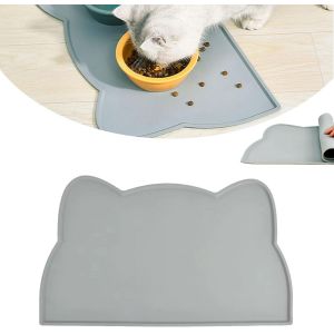 Tapis De Gamelle En Silicone,Tapis Gamelle Chat Et Chien Silicone,Tapis Gamelle Chien Et Chat,Tapis Alimentation Antidérapant Pour Animaux De Compagnie,Pour Chats Et Chiens,44 * 24cm - Neuf