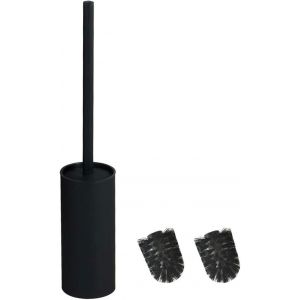 Brosse WC sur Pied en Acier Inoxydable pour d&eacute;coration de Salle de Bain (Noir) - Neuf