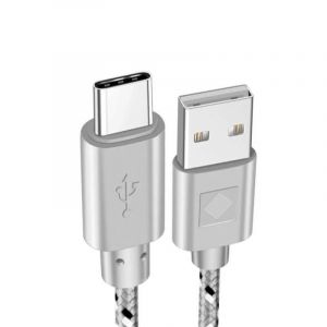 Eskal-Câble Usb Type C En Nylon Tressé De 1m, 2m Et 3m, Mathiation De Données, Charge Rapide, Pour Samsung S9, S10, Xiaomi Mi8, Huawei P30,White,0,5 M - Neuf