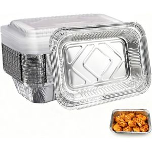 Loranka-Lot De 25 Bols En Aluminium &Agrave; Usage Unique, Pour La Cuisson, Le R&ocirc;tissage, La Cuisson, Les Petits R&eacute;cipients, 15 X 12 X 5 Cm, 400 Ml (Sans - Neuf