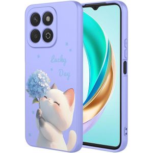 Kal-Silicone Coque Pour Honor X6b 4g, Antichoc Souple Soyeux Très Mince Premium Tpu Housse, Élégant Simple Mignon Motif Étui, Anti-Rayures Tissu Microfibre, P9 - Neuf