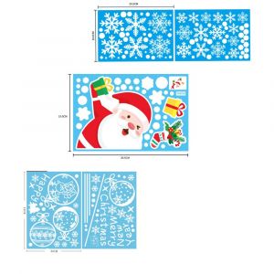 3PCS Feuilles de Noël Autocollants,Autocollants pour fenêtres Décoratifs Autocollants BRICOLAGE de Noël Autocollants pour fenêtres de Noël Statique Autocollants¿B - Neuf