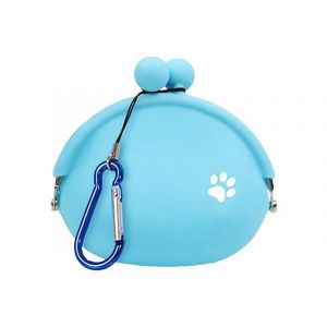 Sac &Agrave; Friandises Pour Chien Avec Mousqueton - Pochette En Silicone Pour L'entra&icirc;nement Et Les Promenades - Bleu - Neuf
