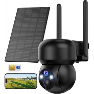 2 Caméras 2K Caméra Surveillance WiFi Extérieure, Caméra Surveillance, Caméra Extérieure Vision Nocturne Colorée, IP66, Alarme Sonore et Lumineuse, Détection de Mouvement, 2.4 GHz, Noir - Neuf