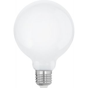 Kalanka-Ampoule Led Globe E27, Lampe Milky En Verre Opaque, 9 Watts (Correspond &Agrave; 75 Watts), 1055 Lumens, Blanc Chaud, 2700 Kelvin, G95, &Oslash; 9,5 Cm - Neuf