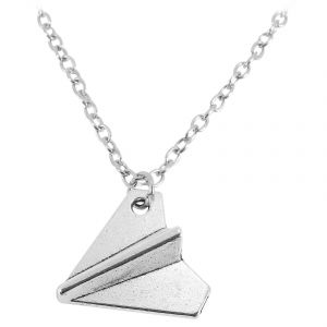Collier D¿Avion En Papier De Mode (Argent) - Neuf