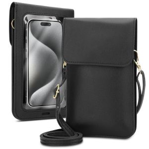Cadorabo Etui pour téléphone portable compatible avec Nokia Lumia 850-petit sac à main avec compartiment et fenêtre, sac à bandoulière pour Lumia 850, 2 compartiments, similicuir, Femme, NOIR - Neuf
