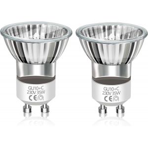 Kal-Mini Gu10 Ampoules Halogènes 35w Dimmable, 230v Ampoule Spot Halogene Mr11, 420lm Blanc Chaud 2800k Ampoule Halogène Réflecteur Pour Lampe À Lave, Lot De 2 - Neuf