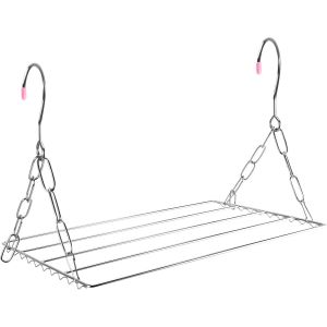 MDY-Séchoir à linge multifonction en acier inoxydable pour suspendre vêtements, serviettes, chaussettes - Neuf