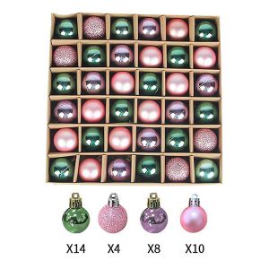 Les D&eacute;corations de no&euml;l, Arbre de No&euml;l, des Pendentifs, des Boules de No&euml;l, Brillant Boules Color&eacute;es (3cm/36pcs) - Neuf