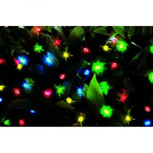 Guirlande Solaire 50 Leds Multicolore, 2 Modes - Neuf