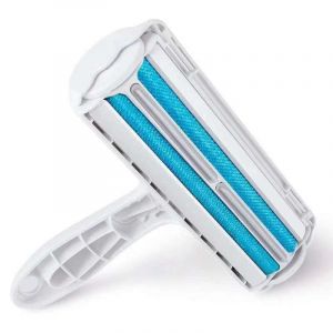 Brosse à poils d'animaux bleue pour chat et chien, brosse à poils magique réutilisable, rouleau à poils d'animaux, épilateur (vêtements/canapé/voiture/lit/tapis) - Neuf