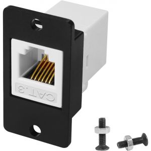 Adaptateur De Ligne Téléphonique Rectangulaire Cat3 Rj12 6P6C Rj12 6P6C Femelle Vers Femelle À Montage Fixe Connecteur Rj12 Pour Modem Communication Vocale - Neuf