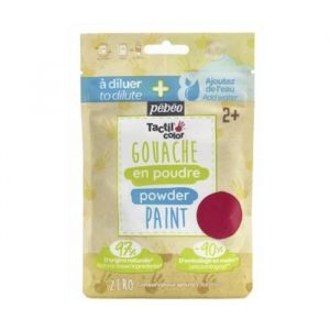 P&eacute;b&eacute;o Gouache Tactilcolor Poudre A Diluer 2 En 1l Coloris Rouge - Neuf
