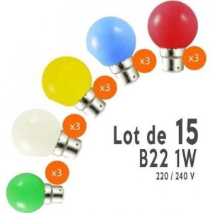 Ce Lot Est Composé De 15 Ampoules Led B22 De Décoration. Ces Ampoules Led B22 Seront Parfaites Pour Réaliser De Super Guirlandes - Neuf