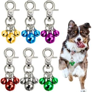 Kal-Lot De 6 Cloches Pour Colliers Ou Porte-Clés, Décorées D'animaux De Compagnie. Parfaites En Tant Que Charms De Collier Ou Pendentifs Pour Votre Chien. - Neuf