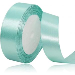Ruban Vert Menthe 25 Mm X 23 M - Pour D&eacute;coration De Cadeau, Robe De Mariage, Bapt&ecirc;me Et Anniversaire, Travaux Manuels, Emballage Cadeau - Neuf