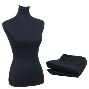 Toile de rechange pour mannequin de couture HWC-Q24, housse en tissu pour mannequin de couture, tissu/textilenoir - Neuf