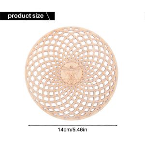 8pack 14cm Panneau Mural En Bois Fleur De Vie Forme Sous-Verre Bois Wall Art Diy Coaster Artisanat Fabrication Geom - Neuf