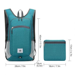 Sac à dos léger et pliable, imperméable, pliable, pour voyage, randonnée, vélo, sac à dos pour hommes et femmes - Neuf