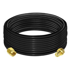 GUEB-Câble D'Extension Sma Rg58 32.8Ft (10M) Sma Mâle À Sma Femelle Câble Coaxial 3G 4G Lte Antenne Wifi Lan Sans Fil Câble Coaxial Rf Flexible À Faible Perte Cb Radio Rg58 - Neuf
