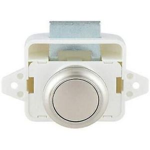 Serrure &agrave; bouton-poussoir pour porte d'armoire, serrure de porte avec bouton-poussoir pour tiroir de placard caravane - Neuf