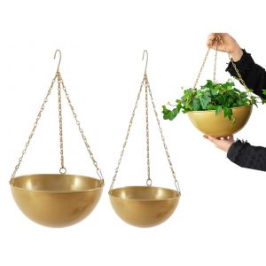 Ensemble De Jardini&egrave;res Suspendues En Fer - 2 Pots De Fleurs Pour Une Utilisation Int&eacute;rieure Et Ext&eacute;rieure - Neuf