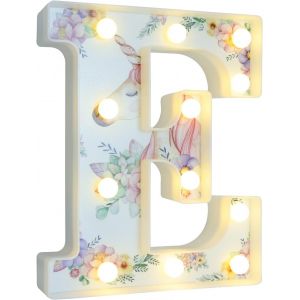 Lettres Lumineuses À Del ¿ Lettres De L'alphabet Blanches Chaudes ¿ Cadeau Licorne Pour Filles ¿ Décorations De Fête Licorne Pour Chambre À Coucher, Veilleuse, Noël, Saint-Valentin, Décoration - Neuf