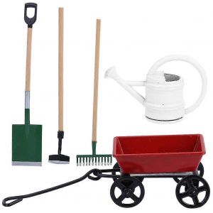 Mod&egrave;le d'outils agricoles de bo&icirc;te de jardinage miniature pour 1/12 maison de poup&eacute;e jardin Decor accessoires - Neuf