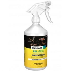 Toutpratique Anti Cafard Choc - Spray 500 ML - Digrain - Pal Choc - Cafards, Moustiques, Mouches, Blattes, Fourmis, Puces, Punaises de lit - Neuf