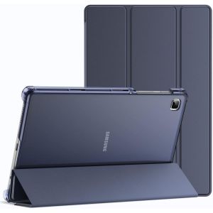 ELVORIX-Coque pour Samsung Galaxy Tab A7 Lite 8,7 Pouces 2021 (SM-T227/T225/T220), Pas pour Galaxy Tab A7, Fine Translucide Arri&egrave;re Trifold Folio Support Protecteur Tablette Housse &Eacute;tui (Marine) - Neuf