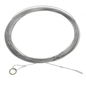 Corde de mesure en fil d'acier Bonne flexibilité Corde de mesure en câble d'acier robuste avec échelle pour la construction de puits 50m / 164ft - Neuf