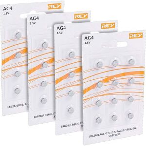 Lot De 48 Piles Ag4 1.5V, Pile Bouton Au Lithium Alcaline, Lr626, Lr66, 177, Gp77A, 377, Sr626W, St626Sw[Z801] - Neuf