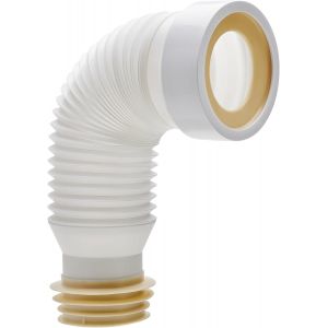 JEXNOVASHOP-71230000 Pipe wc extensible à lèvres D110 mm à emboîter (push-fit) pour évacuation toilette, blanc - Neuf