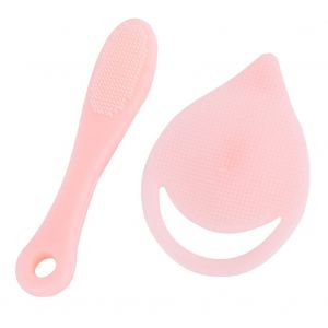 Brosse Nettoyante Pour Le Visage En Silicone Souple, Masseur Pour Les Pores, Ensemble De Brosses Pour Les Doigts (Rose Clair) - Neuf