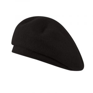 Béret À Large Tour De Tête, Chapeau En Laine À Larges Côtés, Version Coréenne D'un Chapeau Citrouille À Cent Tricots (Noir) - Neuf