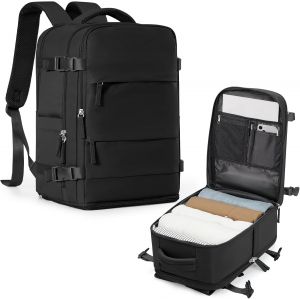 acdsgd-Sac a Dos Voyage Cabine Avion 40x30x20 Sac Ryanair Bagage Cabine Transavia Wizzair Sacs Avion Femme Homme Valise Cabine 40x30x20 Bagage &agrave; Main Travel Backpack Sacs &agrave; Dos Ordinateur Portable, Noir - Neuf