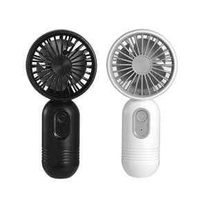 Lot de 2 mini ventilateurs portables rechargeables par USB &agrave; 3 vitesses pour voyage,camping,etc. - Neuf