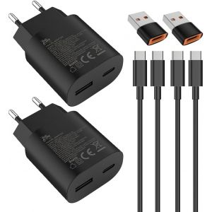 Chargeur Rapide S24 Pro15 16 25W Usb Pour: Iphone16 15 / Pro Max/Plus Samsung Galaxy S25 S24 S23 S22 S21 S20 S20 A56 A55 A54De T&eacute;l&eacute;phone Portable Prise De C&acirc;ble De Charge Charge Adaptateur De Charge - Neuf