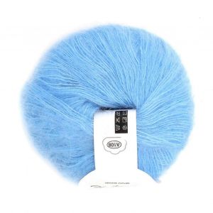 Populaire Mohair Doux Pashm Tricot Angora Long Fil De Laine Chaud (Bleu Clair) - Neuf