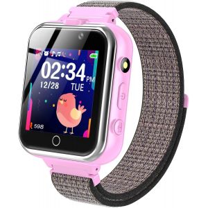 Montre Intelligente Enfant, &Eacute;cran Tactile Smartwatch T&eacute;l&eacute;phone P&eacute;dom&egrave;tre Mode Scolaire Lampe De Poche Calculatrice Sos R&eacute;veil, Gar&ccedil;ons Filles &Eacute;tudiant Cadeau D'anniversaire (Violet[Mon8301697] - Neuf