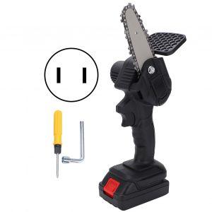 XYONG Mini scie a main 4 pouces, outil de coupe electronique portable a une main, tronconneuse avec brosse, AC100-240 V, noir, prise americaine - Neuf