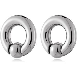 Kal-1 Paire De Boucles D'oreilles En Forme De Fer À Cheval - Pour Piercing D'oreille Étiré - 6 Mm Et 8 Mm - Neuf