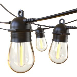 Kaltd-Guirlande Guinguette Extérieur Et Intérieur,31m 30+1 Économie D'énergie Led Ampoules Etanche Ip65 Guirlande Lumineuse Exterieur Décoration Pour Eté Jardin Terrasse Fête Patio Cafétandem - Neuf