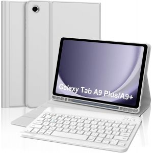 Clavier Pour Samsung Galaxy Tab A9 Plus/A9+ 2023 11 Pouces,Azerty Français Clavier Magnétique Bluetooth Sans Fil Étui Housse Pour Samsung Tab A9 Plus, Gris[Z715] - Neuf