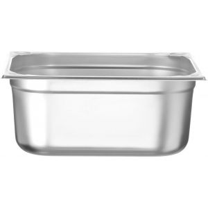 Eryi-Bac Gastronorme, Gn 2/3, Résistance Thermique -40 °C À 300 °C, Utilisable Dans Des Fours À Convection, Des Réfrigérateurs, Des Bain-Maries, Des Chafing Dishes, 13l, 354x325x(H)150mm, Inox - Neuf