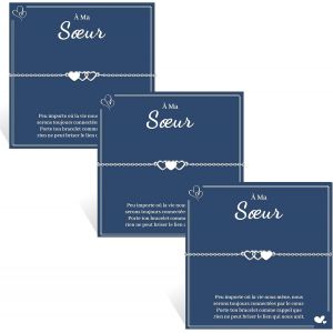 Sisters Bracelets Stainless Steel Bracelets - Heart Shaped Birthday Gifts For Best Friends - Neuf